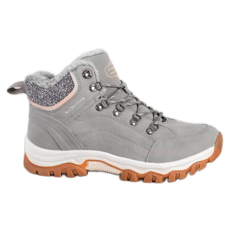 Ax Boxing Comfortabele trekkingschoenen grijs