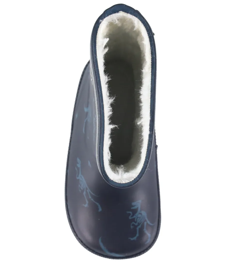 CELAVI GEVOERDE RUBBERLAARZEN  DARK NAVY