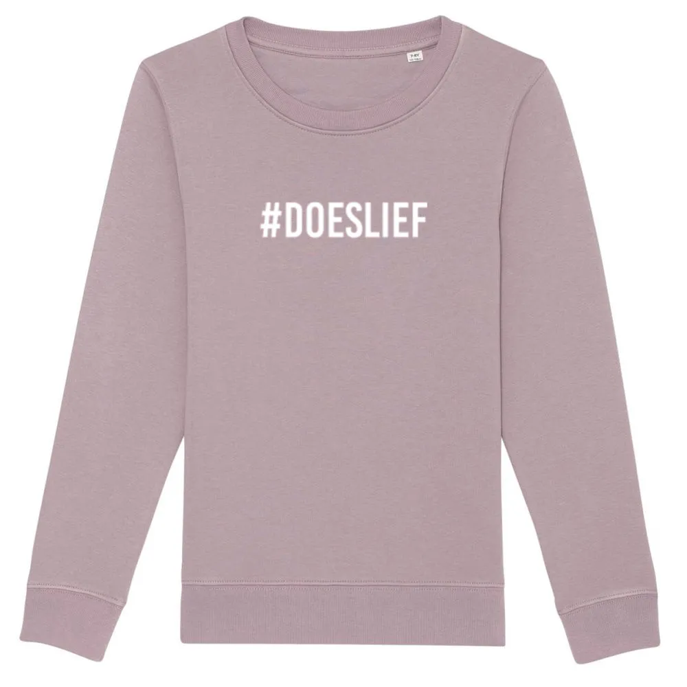 Doeslief unisex kids sweater lila