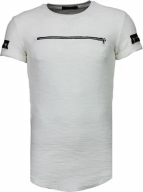 Exclusief Zipped Chest - T-Shirt - Wit