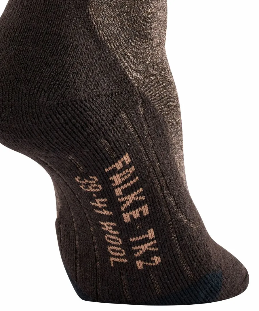 FALKE TK2 WOOL HEREN WANDELSOK DARK BROWN 3941