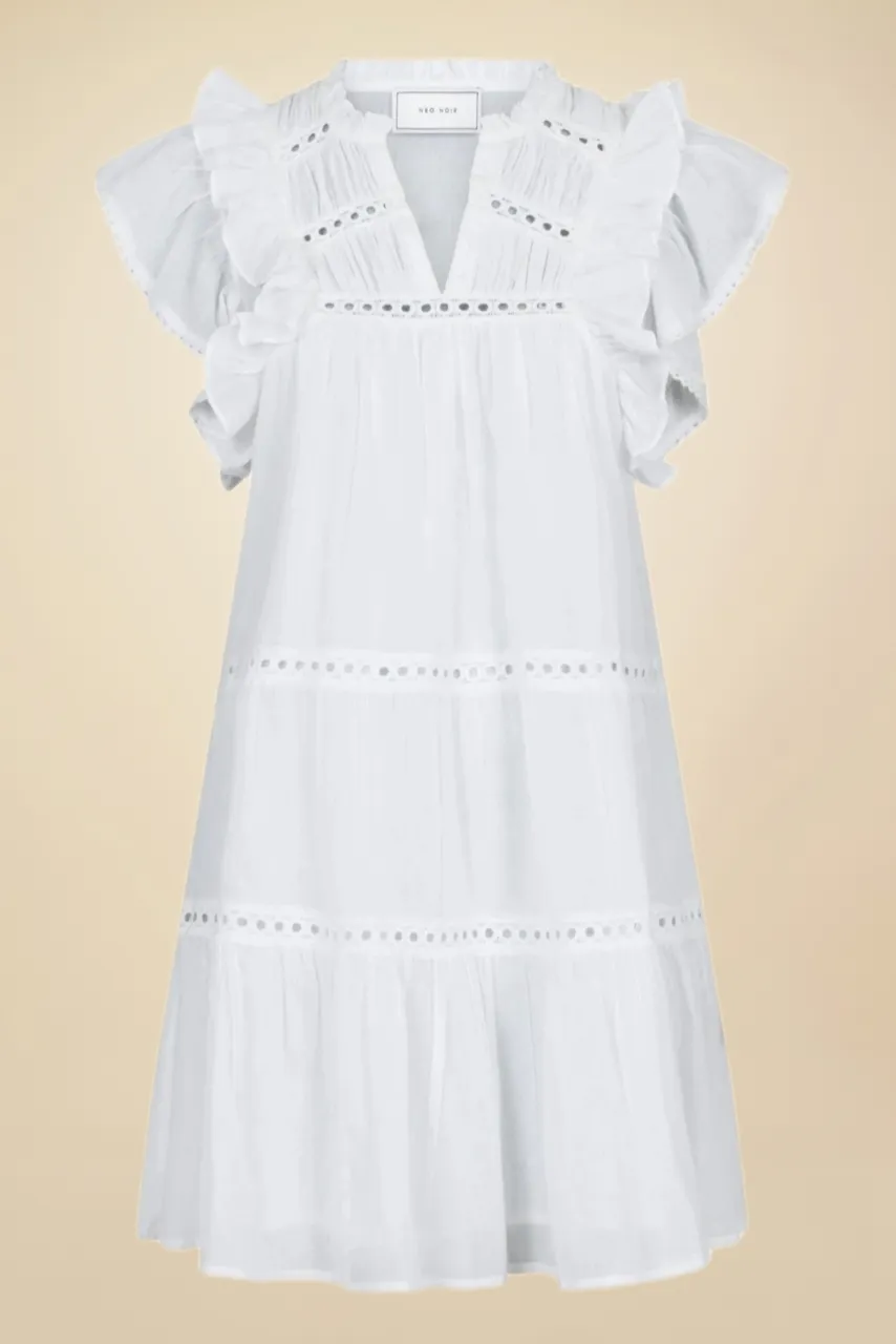 JAMMA VOILE DRESS  WHITE