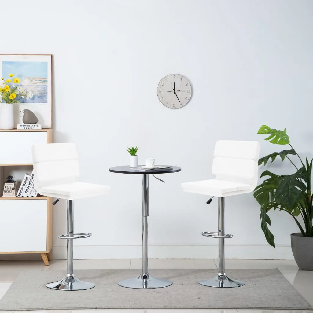 Medina Barstoelen draaibaar 2 st kunstleer wit