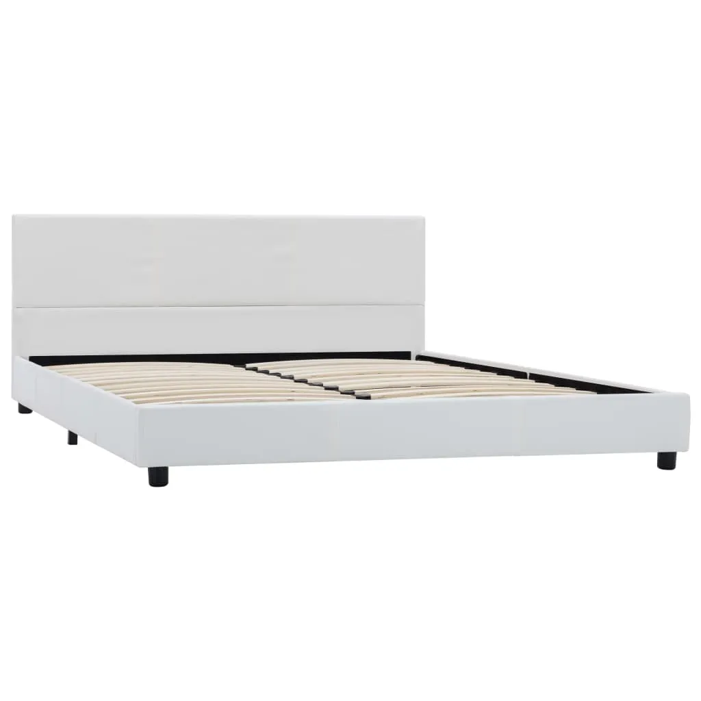 Medina Bedframe kunstleer wit 120x200 cm
