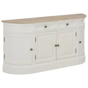 Medina Dressoir 134x30x68 cm massief hout wit