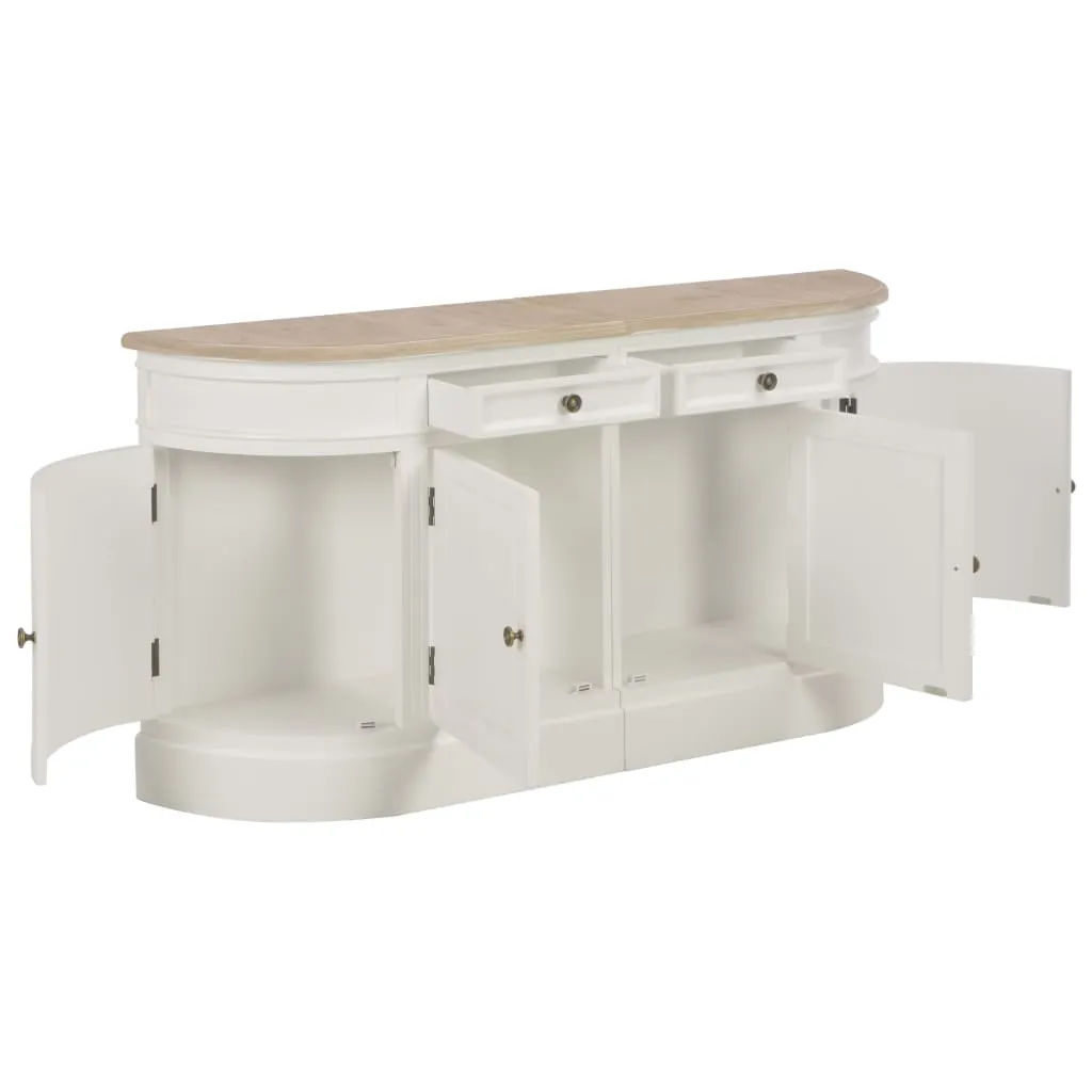 Medina Dressoir 134x30x68 cm massief hout wit