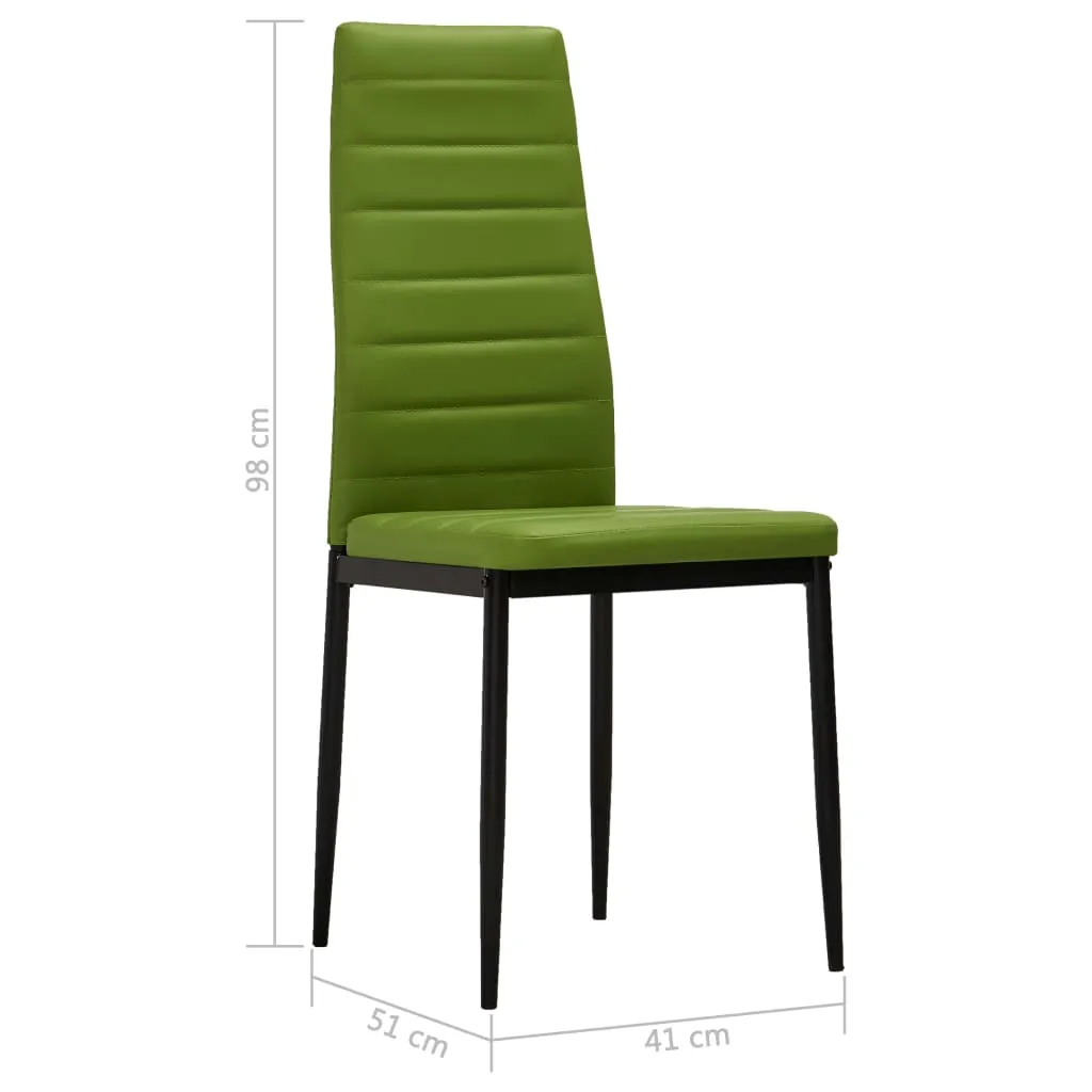 Medina Eetkamerstoelen 4 st kunstleer limegroen
