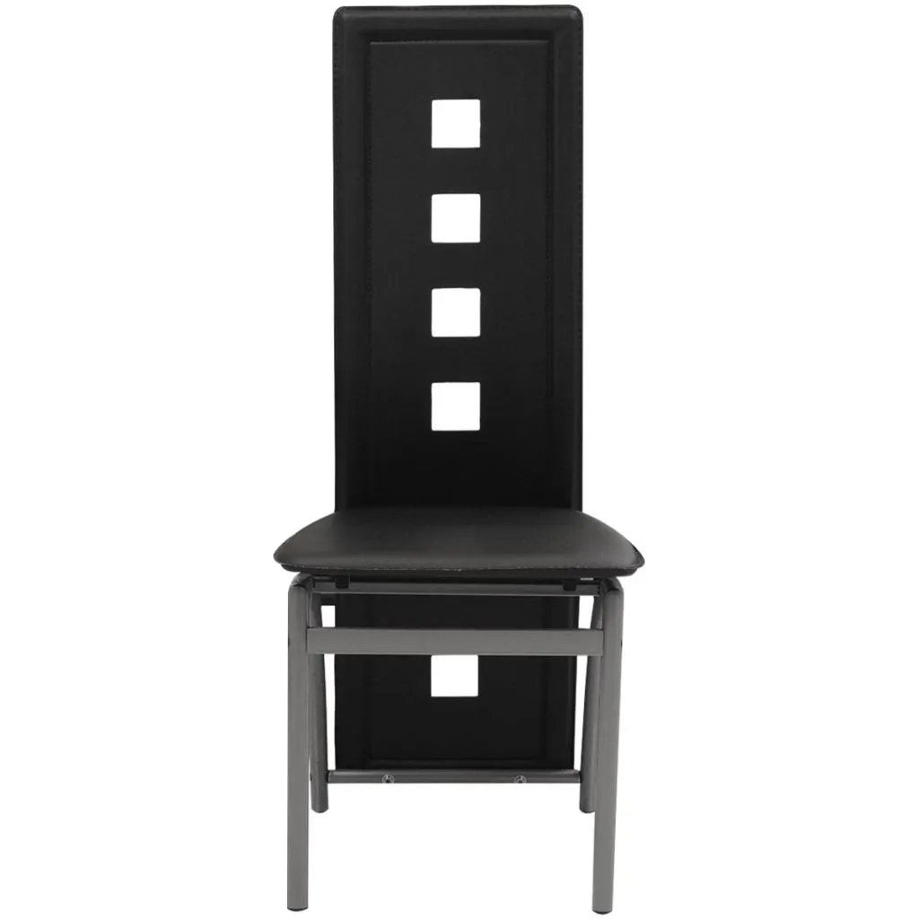 Medina Eetkamerstoelen 4 st kunstleer zwart