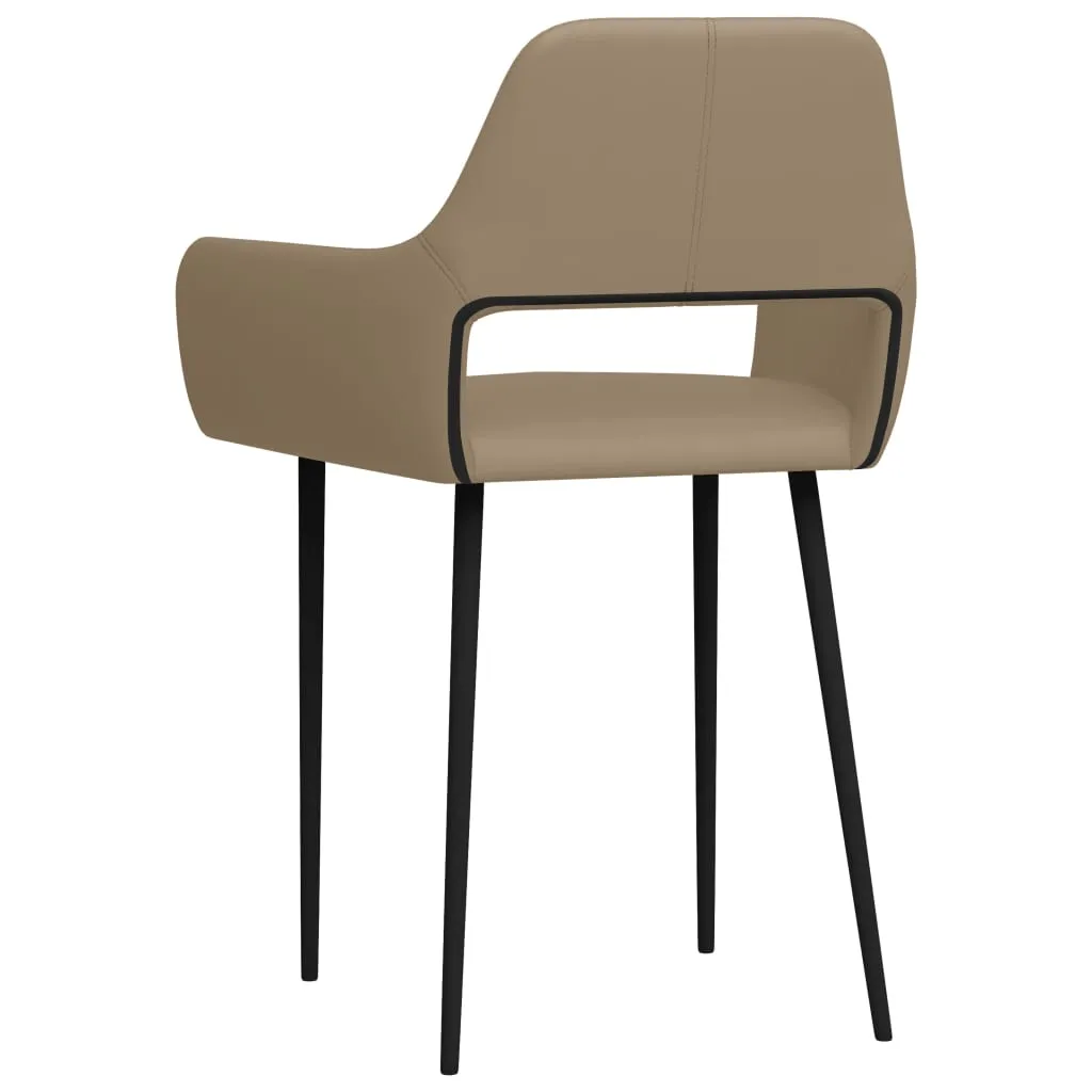 Medina Eetkamerstoelen 6 st kunstleer cappuccino