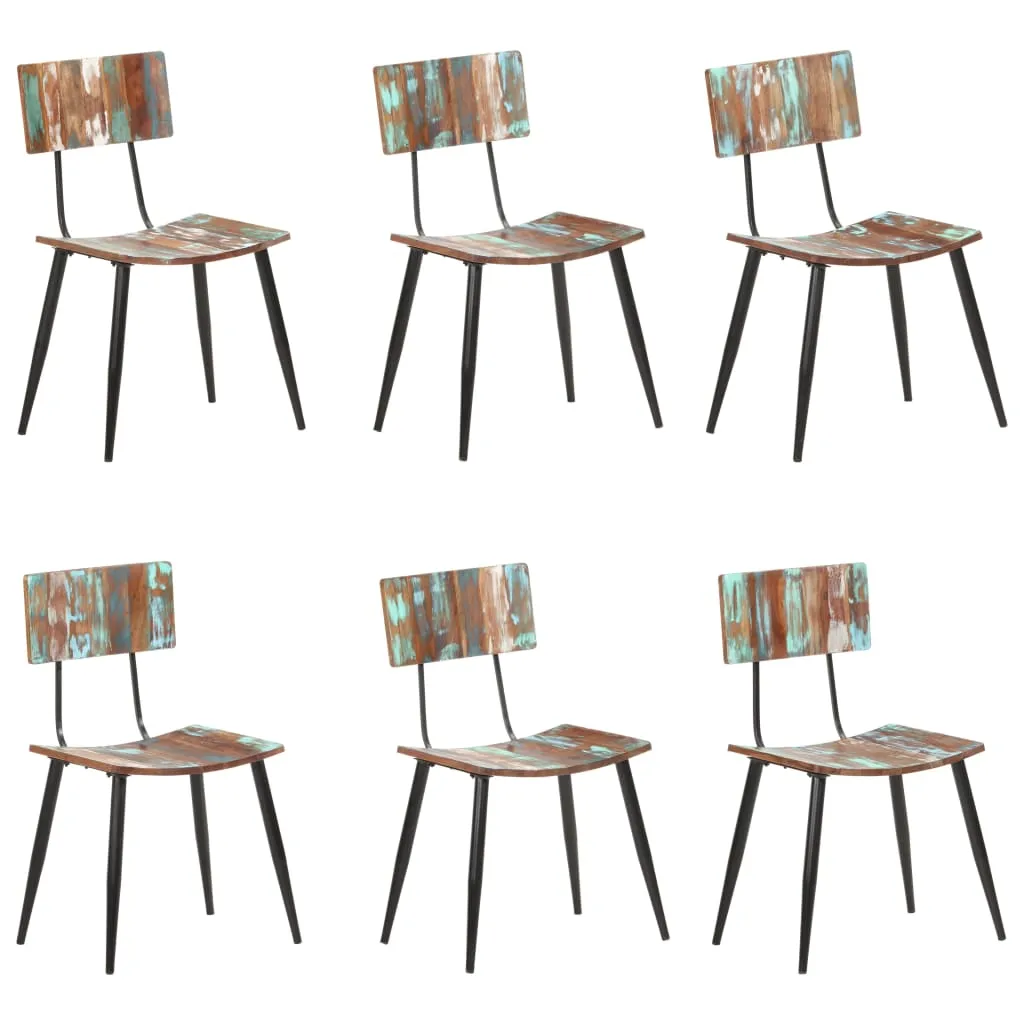 Medina Eetkamerstoelen 6 st massief gerecycled hout