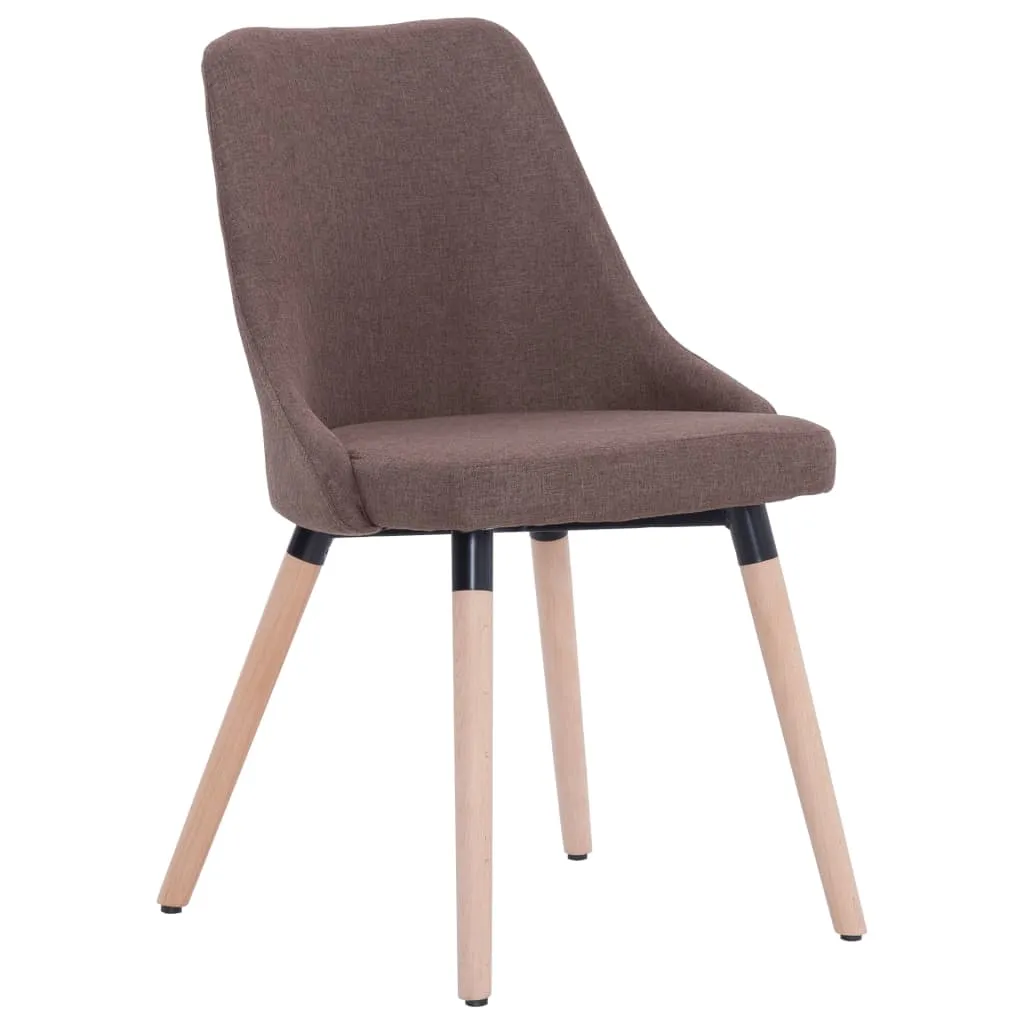 Medina Eetkamerstoelen 6 st stof bruin