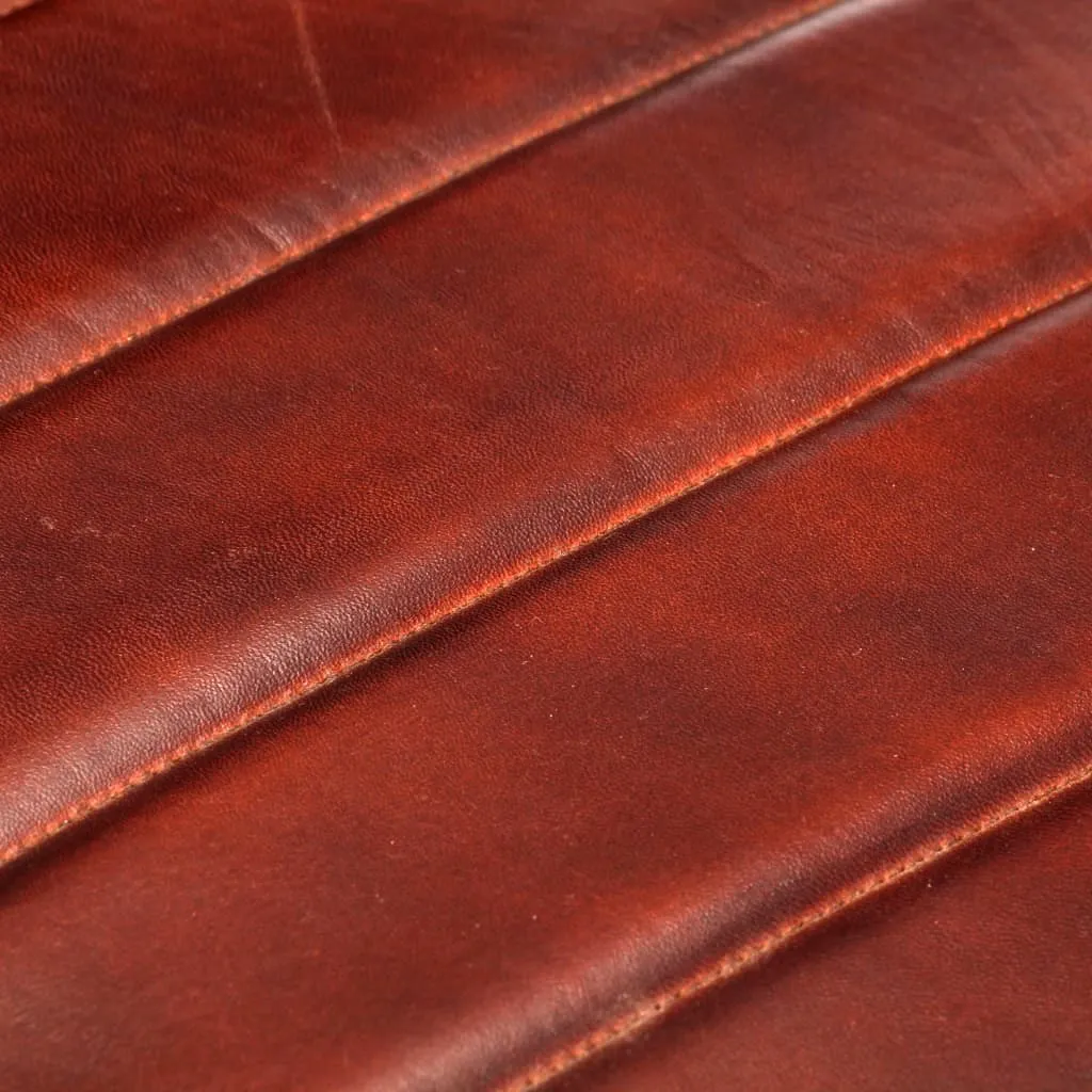 Medina Fauteuil echt leer donkerbruin