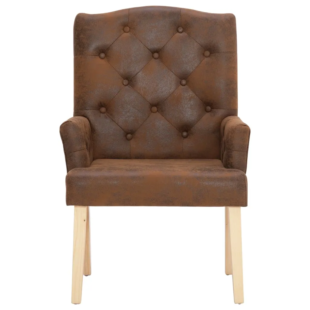 Medina Fauteuil kunstsuède bruin