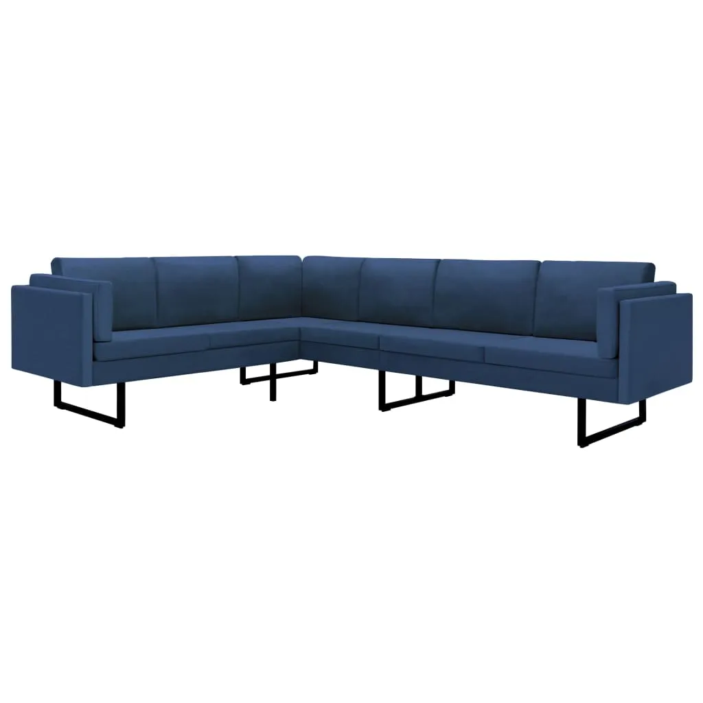 Medina Hoekbank stof blauw