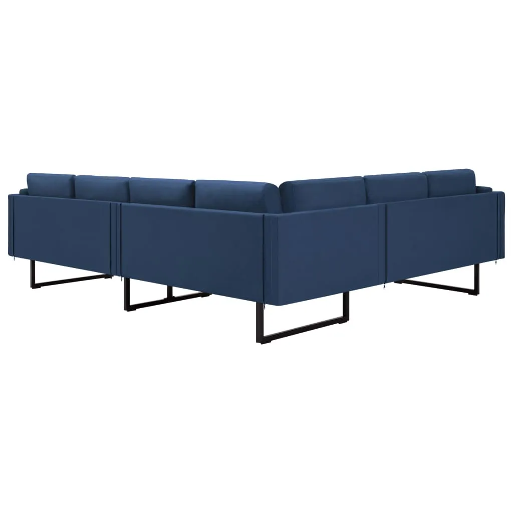 Medina Hoekbank stof blauw