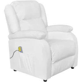 Medina Massagestoel kunstleer wit