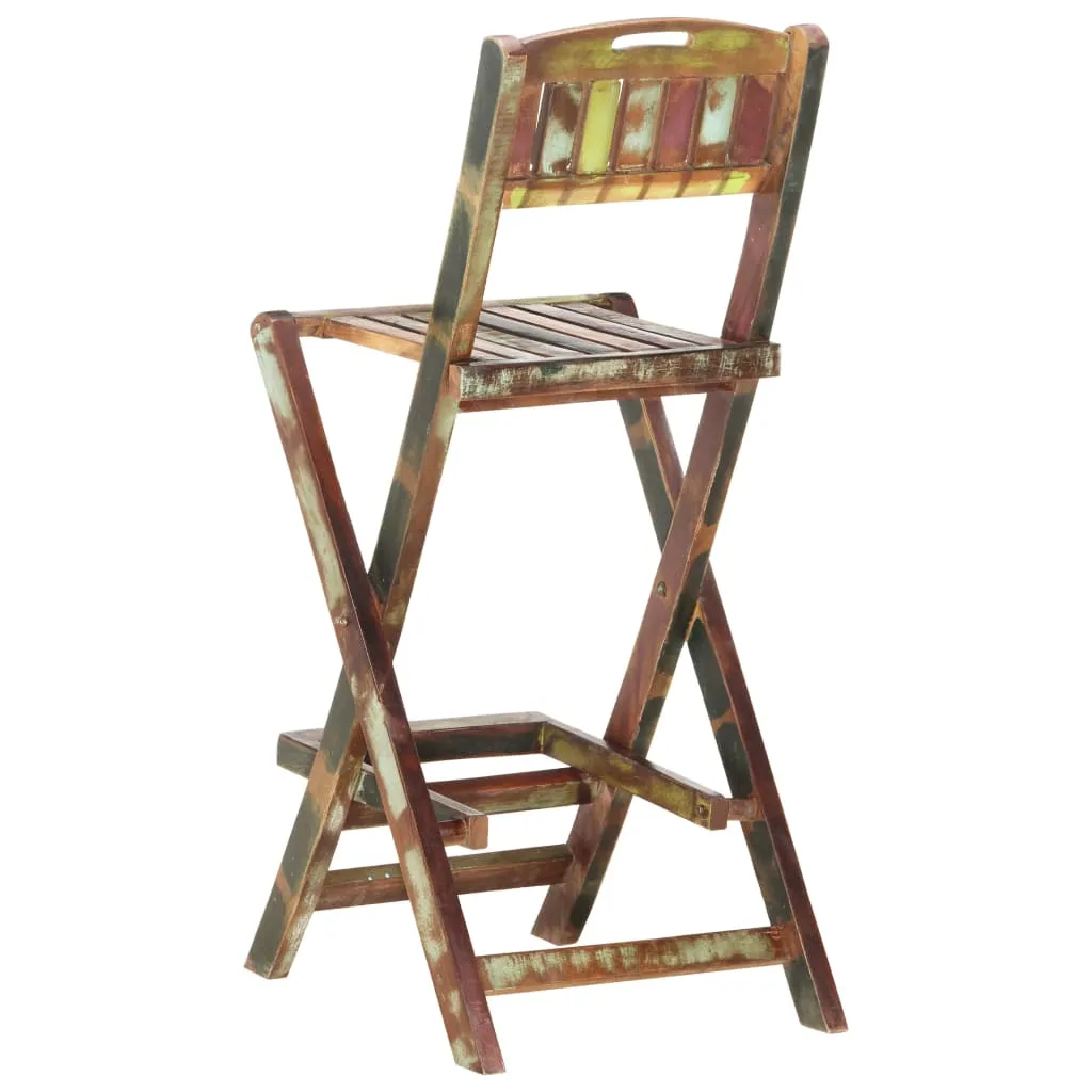Medina Tuinbarstoelen inklapbaar 2 st massief gerecycled hout