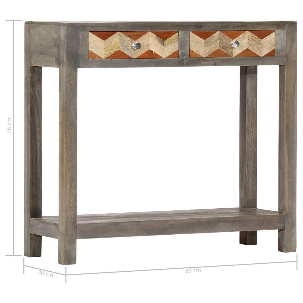Medina Wandtafel 86x30x76 cm massief mangohout grijs