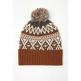 Muts jacquard pompon