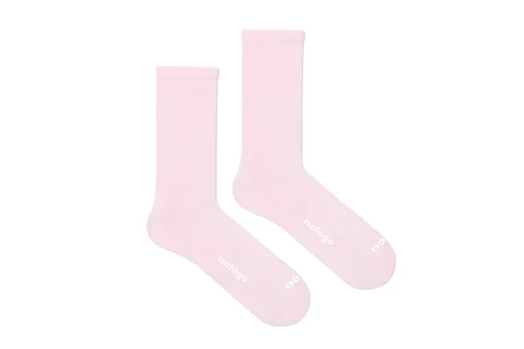 Nologo klassieke poederroze fietssokken unisex