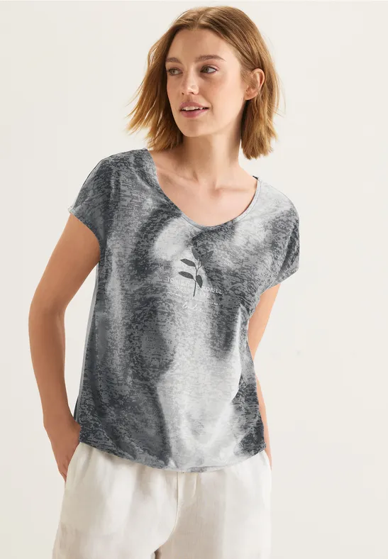 Street One Shirt in batik-look