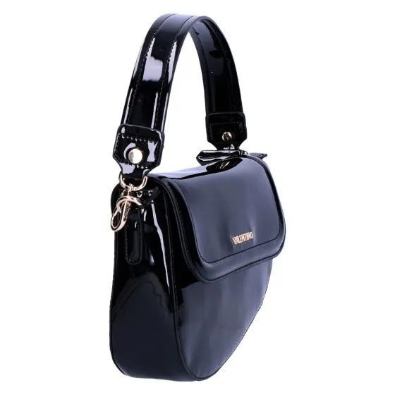 Valentino Bicorno Satchelbag zwart lak