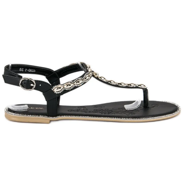 VICES ELEGANTE FLIPFLOPS ONDEUGDEN ZWART