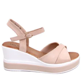 Winkler Beige sandalen met sleehak